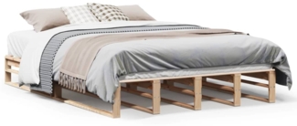 vidaXL Massivholzbett ohne Matratze 120x200 cm Kiefernholz 850839