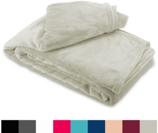 Wohndecke kuschelig warm 150x200, 220x240 oder 270x230, Leonado Vicenti, Kuscheldecke flauschig weich, Einfarbig