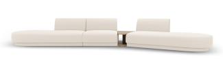 Micadoni Modulares Sofa Miley 5-Sitzer ohne Armlehnen Rechts Boucle Beige