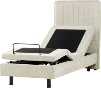 Bett verstellbar Stoff DUKE II 80 x 200 cm Beige