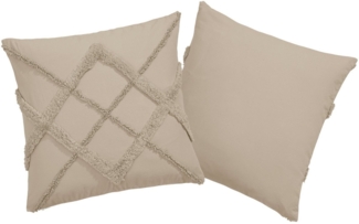 my home Dekokissen Monnia, unifarben, Kissenhüllen ohne Füllung mit Reißverschluss, 2 Stück