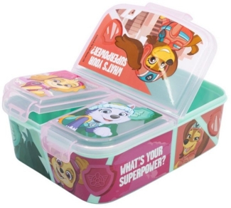 Paw Patrol Skye Everest Kinder Premium Brotdose Lunchbox Frühstücks-Box Vesper-Dose mit 3 Fächern