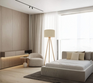 OTTO home Stehlampe Torell - Dreibein Stehleuchte, ohne Leuchtmittel, Textil, Dreibein Holz, E27, Kabel 300cm, Leinen o. Cord, Textilschirm