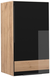 Vicco Küchenschränke Schwarz Eiche hochglanz 40 cm, Fame-Line