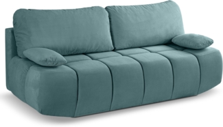 Schlafsofa (B/H/T: 207x93x105 cm) in Mint-blau