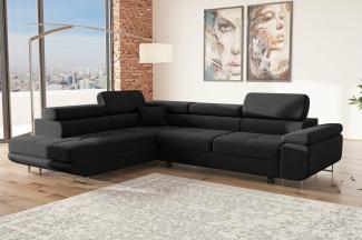 Stylefy Marokko Ecksofa Schwarz Strukturstoff INARI Links