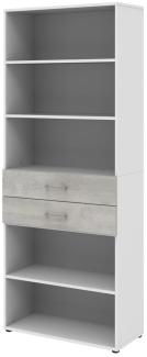 Regal in Beton Optik - 80x212,5x34,4cm (BxHxT)