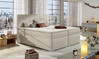 Eltap Bolero Bett (Soft 33) 160X200 Holzrahmen, Beige, 205 x 126 x 140 cm