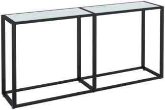 vidaXL Konsolentisch Weiß Marmor-Optik 160x35x75,5 cm Hartglas 331680