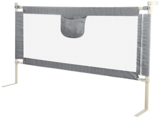 JEOBEST Bettschutzgitter Bettgitter, Kinderbettgitter Babybettgitter (1 St), 200cm Rausfallschutz Bett, Rausfallschutz Bettgitter, Höhenverstellbar