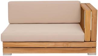 Ecksofa Korsika Ottomane rechts aus Teak mit Auflage von Teako Design