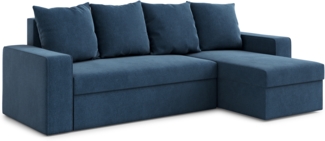 AX LIVING Eck Couch Klein Climpy 242cm – Funktional & Stilvoll in Blau