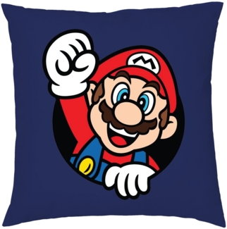 Blondie & Brownie Dekokissen Super Mario Faust Nerd Konsole Spieler Gaming Spiel Retro