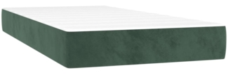vidaXL Taschenfederkernmatratze Dunkelgrün 100x220x20 cm Samt 4016609