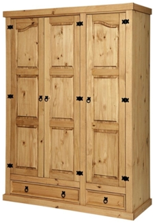 Kleiderschrank 151 x 205 x 56 cm Kiefer Natur