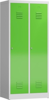 Steelboxx Spind ClassiX Garderobenschrank, 2 Abteile mit S/W-Trennung, 1800 x 800 x (1-St) Komplett verschweißt und montiert keine Montage erforderlich