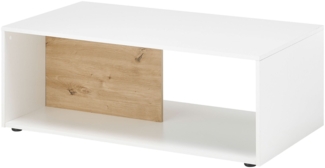 Couchtisch Samie / Sari , Weiß, Holzfarben , 110 x 40 x 60 cm