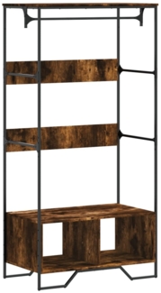 vidaXL Kleiderständer Räuchereiche 90x50x180 cm Holzwerkstoff 848671
