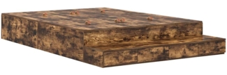 vidaXL Aufbewahrungsbettgestell Geräucherte Eiche 160 cm Holzwerkstoff 3335657