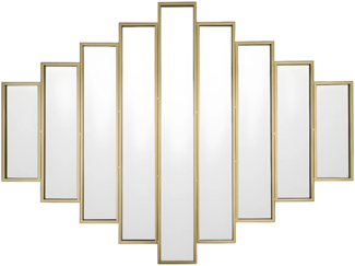 Spiegel symmetrisch Art Déco GALICE - Metall - B90 x H120 - Goldfarben