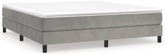 Boxspringbett Hellgrau 160x200 cm Samt [3120778]