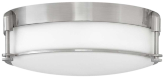 Deckenleuchte, Badezimmerleuchte IP44, Stahl Glas, Nickel