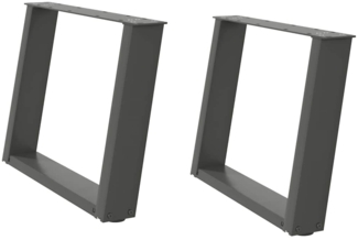 vidaXL Couchtischbeine U-Form 2 Stk. Anthrazit 60x(42-43) cm Stahl 4012770