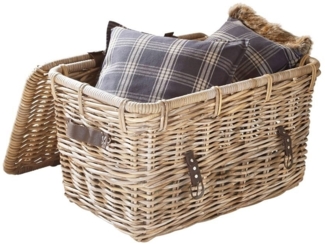 HOFMANN LIVING AND MORE Organizer Truhe, Kubu-Rattankorb, Aufbewahrungskorb zum Aufklappen