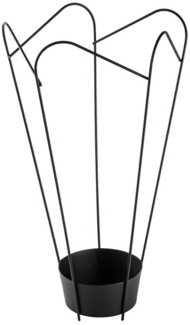 Calicosy Schirmständer in Tulpenform aus schwarzem durchbrochenem Metall H60 cm - Schwarz