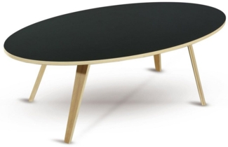 dasmöbelwerk Couchtisch Couchtisch Beistelltisch Skandinavisch Tisch ARVIKA oval 120cm Schwarz