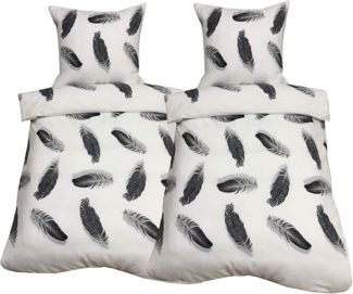 Visaggio Bettwäsche Winter Fleece Bettbezug flauschig warm, Fleece, 4 teilig, Thermofleece kuschelig weich, Sterne