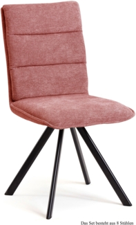 Esszimmerstuhl (8er-Set) Debbi 47 x 92 x 60 Schwarz/Rosewood