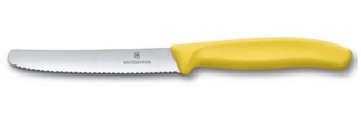 VICTORINOX Gemüsemesser Swiss Classic silber, gelb glänzend, poliert, Klinge: 11,0 cm