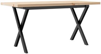 vidaXL Couchtisch X-Gestell 90x40x45,5cm Massivholz Kiefer & Stahl 3282752