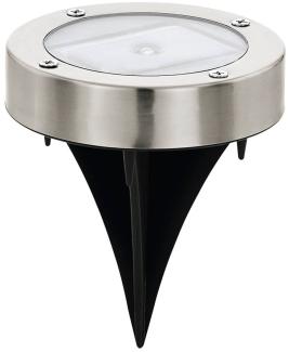 Eglo 48777 Solarleuchte Z_SOLAR LED 1x0,07W Edelstahl, Kunststoff schwarz H:2cm Ø8. 5cm mit ein/aus Schalter