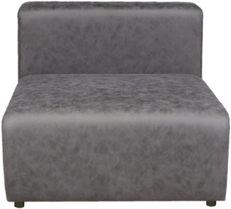 Sofa-Modul Suldal Sitzelement Wildlederimitat Schwarz [en. casa]