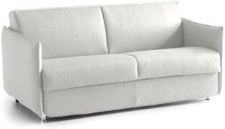 Dmora 2-Sitzer Schlafsofa Follina, Schlafsofa fürs Wohnzimmer, gepolstert, abnehmbar, 100 % Made in Italy-Qualität, 160x95 h90 cm, Hellgrau