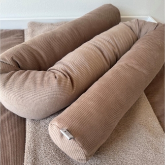 LittleANTunique Nestchenschlange Wickeltischumrandung I Bettschlange Cord taupe I Babybettumrandung