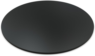 Dekor Spanplatte 28mm Tischplatte rund melaminharzbeschichtet schwarz mit ABS Kante Umleimer - Größe 130 x 130 cm - Höhe 2,8 cm - Farbe Vulkanschwarz