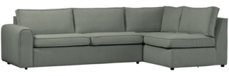 Ecksofa Freek aus Melange-Stoff Rechts, Denim