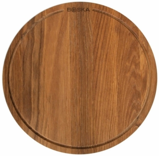 Boska Pizzabrett Friends L, Servierbrett, Pizzatablett, Pizzateller, Europäisches Eichenholz, Braun, 34 cm, 320532