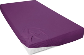 Primera Spannbettlaken Mako-Feinjersey Spannbetttuch, Mako-Jersey, Gummizug: rundum, (1 Stück), Geeignet für Standardmatratzen bis 22 cm, 100% Baumwolle