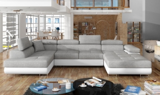 Eltap Rodrigo Ecksofa (Sawana 21, Soft 17) Seite links, Grau, 58 x 90 x 202 cm