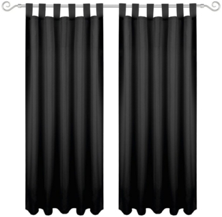 Bestlivings Gardine "Ellen" mit Schlaufen (2 St), Schlaufe, blickdicht, Polyester, einfarbig, modern, waschbar bei 30°C