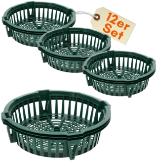 GarPet Pflanzschale 12x Pflanzkörbe für Blumenzwiebeln Schale Zwiebel Pflanzschale 30 cm