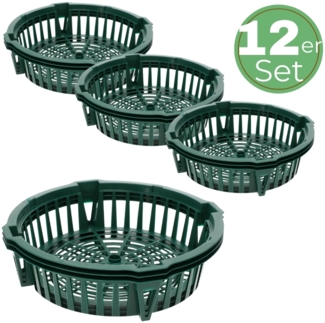 GarPet Pflanzschale 12x Pflanzkörbe für Blumenzwiebeln Schale Zwiebel Pflanzschale 30 cm