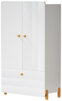 Flieks Kleiderschrank Kleiderschrank mit großer Schublade und Kleiderstange 78x46x167cm