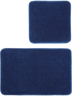 Kleine Wolke Badematte RELAX, Höhe 30 mm, rutschhemmend beschichtet, fußbodenheizungsgeeignet, Polyacryl, quadratisch, 2er-Set 50x50 cm / 55x85 cm, Badteppich, Uni Farben, rechteckig, rund & als Set erhältlich