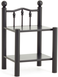 Dico Metall Nachttisch Beistelltisch mit 2 Metallablagen 076 Weiß struktur