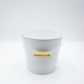 UNUS GARDEN Blumentopf Metalltopf weiß groß (1 St, Ø 24cm)